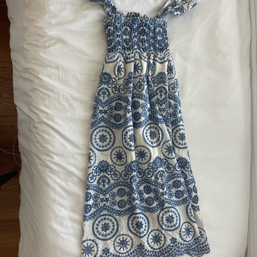 BOHO EMBROIDERED CUTOUT MAXI DRESS, Women’s Medium